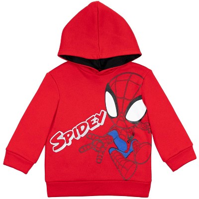 Marvel Spiderman Hoodie for Boys, Superhero Pull-Over Hooded Costume  Sweatshirt, Red & Blue, Size 6