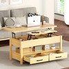 Snynuxx Lift Top Coffee Table with Drawers and Hidden Compartment for Living Room - 2 of 4