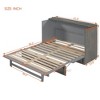 NicBex Queen Size Murphy Bed 80.5" Wooden Frame Murphy Bed Cabinet Morden Hideaway Wall Bed with Top Shelf for Living Room - 2 of 4