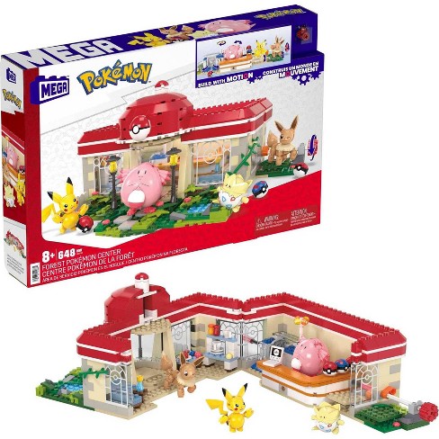 MEGA Pokemon Building Toy Kit, Forest Pokémon Center with 4 Action Figures  - 648pcs