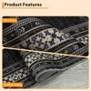 Washable Area Rug Modern Geometric Bordered Rug Low Pile Non Slip Floor Carpet, Soft Non Shedding Thin Rug, Distressed Rug for Bedroom Living Room - 3 of 4