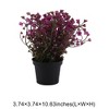 Unique Bargains Artificial Plants Bellflower Decorative Pot Plastic 3.74"x3.74"x10.63" 1 Pc - 3 of 4