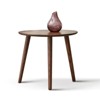 HDZNVF Pebble Shaped Natural Wooden End Table - 2 of 4