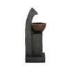 NAYSAYE Fountain Decorative Water Feature Sculptural Modern Minimalist for Indoor Outdoor, Brown and Black, 9.1"*23.8"*9.9" - 3 of 4