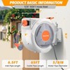 ODK Retractable Garden Hose Reel, With 9 Function Sprayer Nozzle, Any Length Lock, Automatic Rewind and Slow Return System - 2 of 4