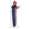 Syemin Decorative Holiday Scene Props Halloween Hanging Clown Decoration Scary Talking Clown Halloween Prop, Multicolored, 23.6"*7.1"*72" - 3 of 4