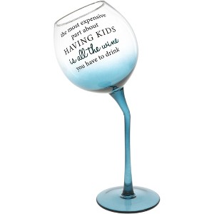 Pavilion Gift Company - All the Wine - 11 oz Tipsy Stemmed Wine Glass - Drinkware - 1 of 4