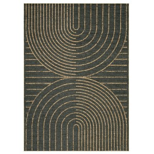 Modern Rainbow Easy Jute Area Rugs, Washable Natural Contemporary Indoor Outdoor Carpet for Living Room Farmhouse Patio Backyard RV - 1 of 4