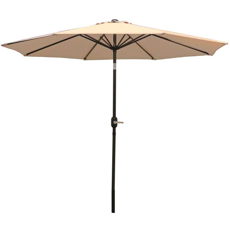 Sunnydaze Outdoor Aluminum Patio Table Umbrella with Polyester Canopy and Push Button Tilt and Crank - 9', 1 of 26