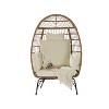 Wicker Egg Chair,Rattan Egg Chair Indoor Outdoor,Oversized Large Egg Chairs 600lbs with Cushion and Pillow for Porch - 2 of 4