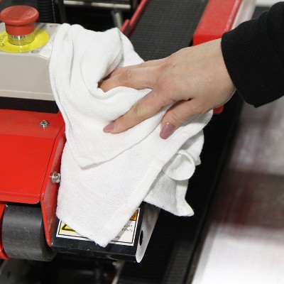 White Cotton Huck Weave Cleaning Towels 16x26 (12-Pack)