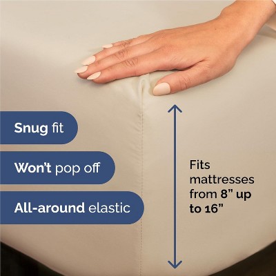 Queen Size Wheat Microfiber Deep Pocket Sheet Set