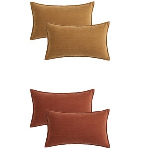 REGALWOVEN 4 Pcs Solid Chenille Soft Couch Throw Pillow Covers for Sofa Living Room Home Decor 12 x 20 Inch - 1 of 4