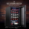 Ivation 24-Bottle Compressor Freestanding Wine Cooler Refrigerator - Black - 2 of 4