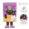 Magnolia Garden Happy Halloween Black Cat 13 x 24 Inch Polyester Crazy Legs Garden Flag - 2 of 2