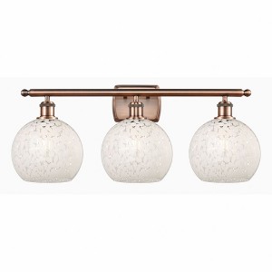 Innovations Lighting White Mouchette 3 - Light Vanity in  Antique Copper - 1 of 1