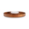 Nambe Duets Collection Lazy Susan, Divided Organizer, Serving Tray, Crudité Platter, Acacia Wood Tray, Porcelain Dip Bowl - 3 of 4