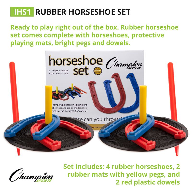 Champion Sports Rubber Horseshoe Set, 2 of 5