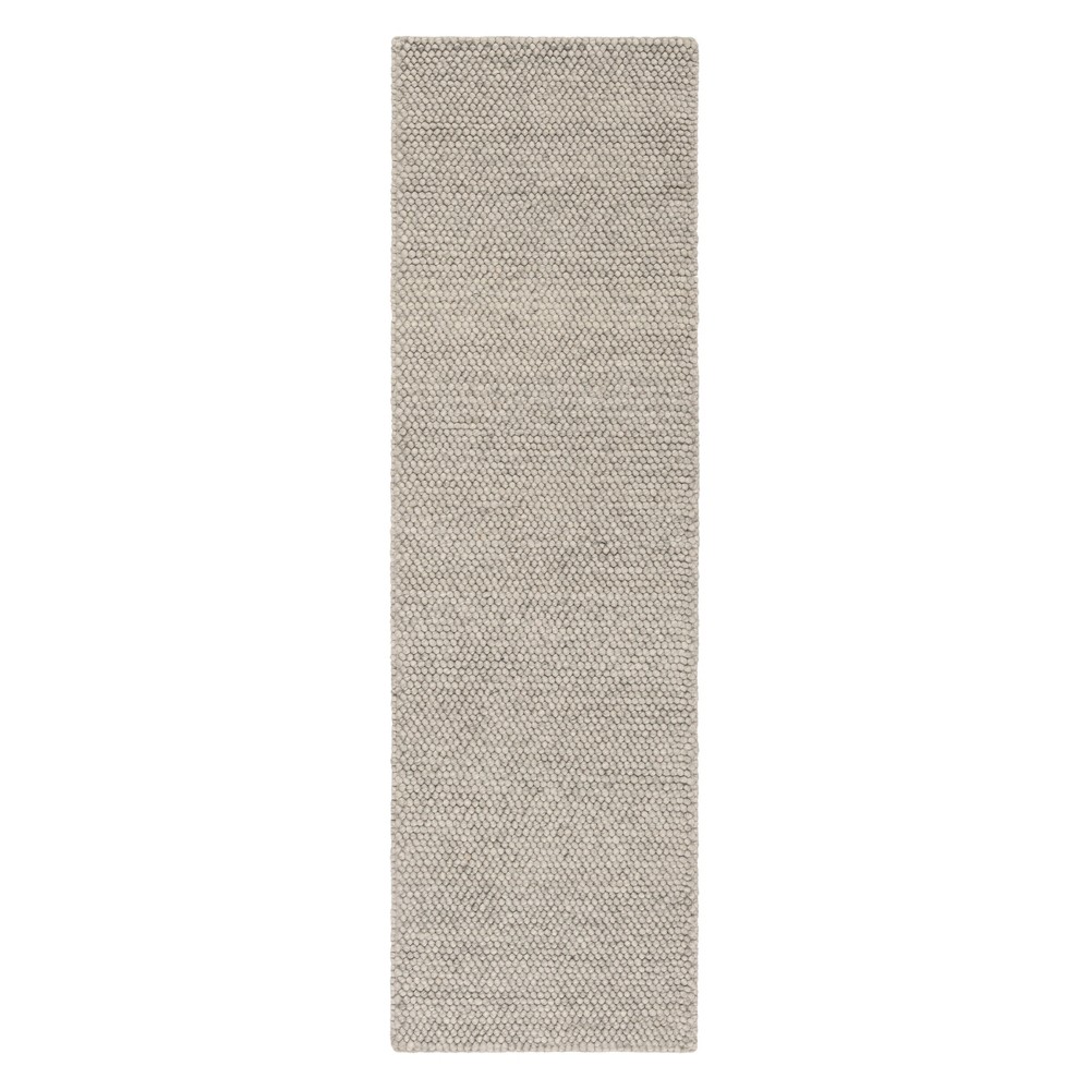 2'2inx8' Solid Woven Runner Silver - Safavieh