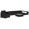 vidaXL Patio Furniture Set 8 Piece Sectional Sofa with Table Poly Rattan Black - 3 of 4