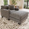 GDFStudio Eureka 41"W Oversized Upholstered Chaise Lounge with USB Port and Cup Holder - 4 of 4