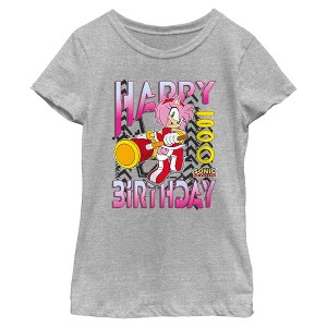 Girls Sonic the Hedgehog Amy Happy Birthday T Shirt - 1 of 4
