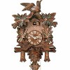 One Day Cuckoo Clock with Carved Maple Leaves – 13 in – Moving Birds and Hand-painted Flowers By River City Clocks - 2 of 3
