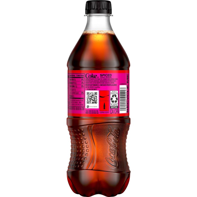 Coca-Cola Spiced Zero Sugar - 20 fl oz Bottle, 5 of 9