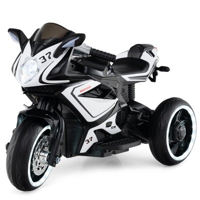 Costway Kids Ride on Motorcycle 6V Battery Powered Mini Electric Motorbike with LED Lights Navy/Pink/Red/Black