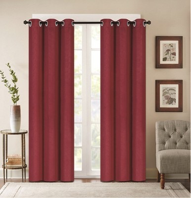 Embossed Solid Blackout Grommet Curtain Panels (Set of 2)
