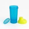 Amber Fight Gear Super Shaker Big with Storage Cap No. 3, BPA-Free, Leak-Proof Protein Shaker, Wide Mouth, Hi-Flow Cap, Bottom Storage, Blue - 3 of 3