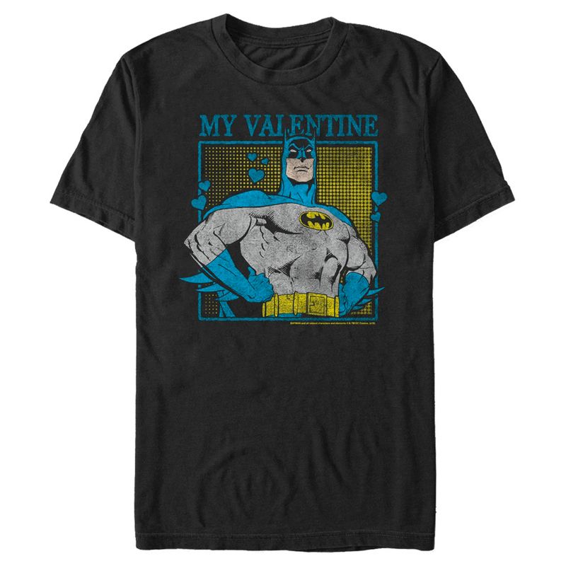 Men's Batman My Valentine Distressed T-Shirt, 1 of 6