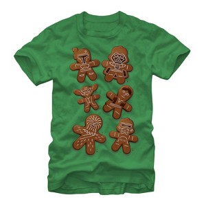 Men's Star Wars Christmas Gingerbread Cookies T-Shirt - 1 of 4