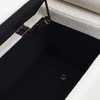 Upholstered Linen Storage Bench with Cylindrical Arms and Iron Legs for Hallway Living Room Bedroom - 2 of 4