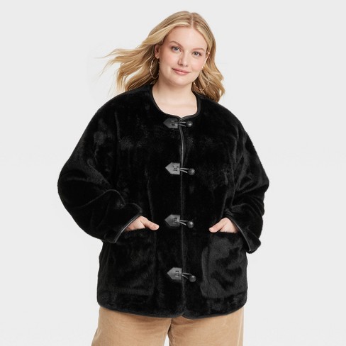 Faux fur jacket target best sale