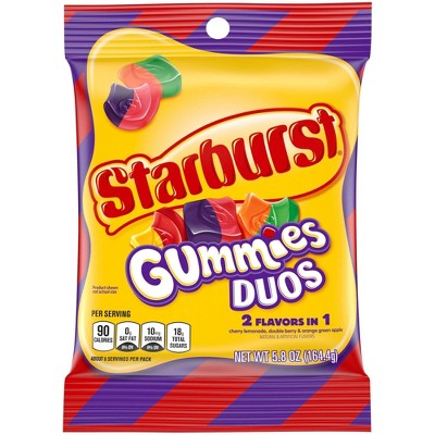 Starburst Duos Gummies Peg - 5.8oz