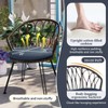 YOOCOZZ 3-Piece Outdoor Patio Furniture Set with 2 PE Rattan Chairs and Tempered Glass Table - 3 of 4