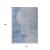 Blue And Gray Geometric Washable Indoor Outdoor Area Rug - 3 of 4