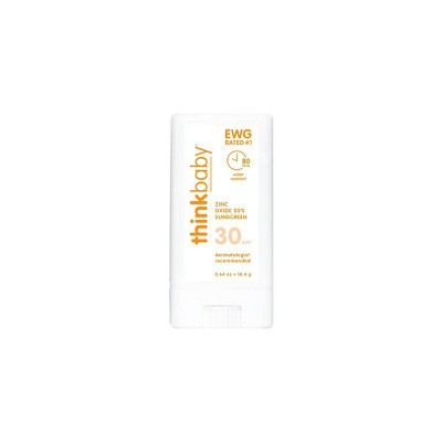 Thinkbaby Mineral Baby Sunscreen Stick, Spf 30 - 0.64oz : Target