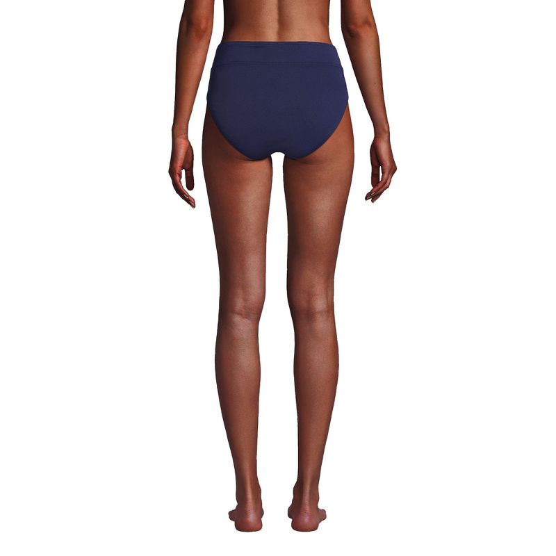 Lands' End Women's Chlorine Resistant High Leg High Waisted Bikini Swim Bottoms, 2 of 6