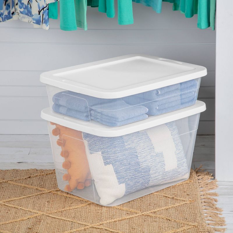 56qt Clear Storage Box with Lid White - Room Essentials&#8482;, 4 of 15
