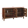 SKRAN 60.5" Mid Century Modern Sideboard Buffet Cabinet with Storage, TV Media Console Table with 4 Doors & Adjustable Shelves for Kitchen - 3 of 4