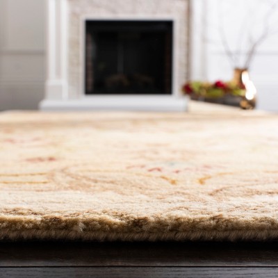 Empire Beige and Light Gold Hand-Tufted Wool 6' x 9' Area Rug