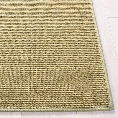 Hand-knotted Green Wool Runner Rug, 2'3" x 12'