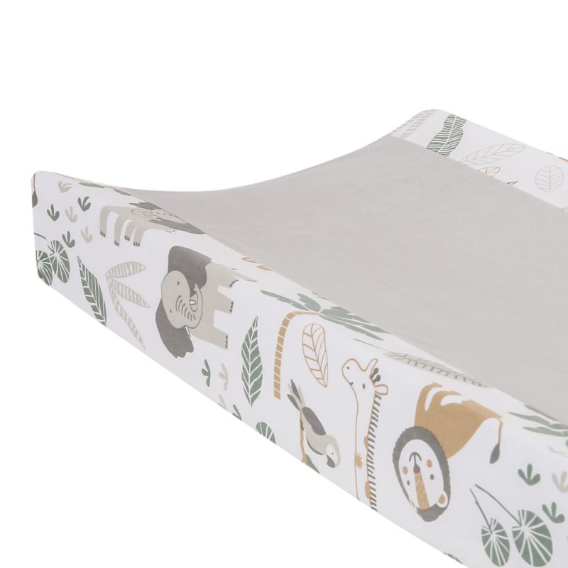 Lambs & Ivy Jungle Friends Soft, Warm & Cozy Safari Changing Pad Cover - Gray, 4 of 6