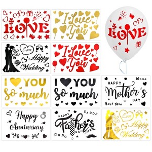 Wrapables Bobo Balloon Stickers, DIY Balloon Decoration Decals for Birthday Parties, Celebrations (Set of 10) - 1 of 4