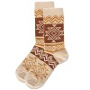 Memoi Women's Diamond Line Fashion Soft-Fit Crew Sock - 3 of 4