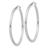 Black Bow Jewelry 2.5mm, Sterling Silver, Classic Round Hoop Earrings - 45mm (1 3/4 In.) - 2 of 4