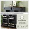 KTMBDW Shoe Cabinet Set of 2, Entryway Organizer with 2 Flip Drawers and Adjustable Panel, Hidden Wood Shoe Cabinet for Entryway Hallway, Black - 3 of 4