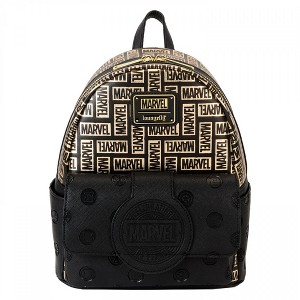 Marvel 85th Anniversary Golden Logo Mini Backpack By Loungefly - 1 of 4